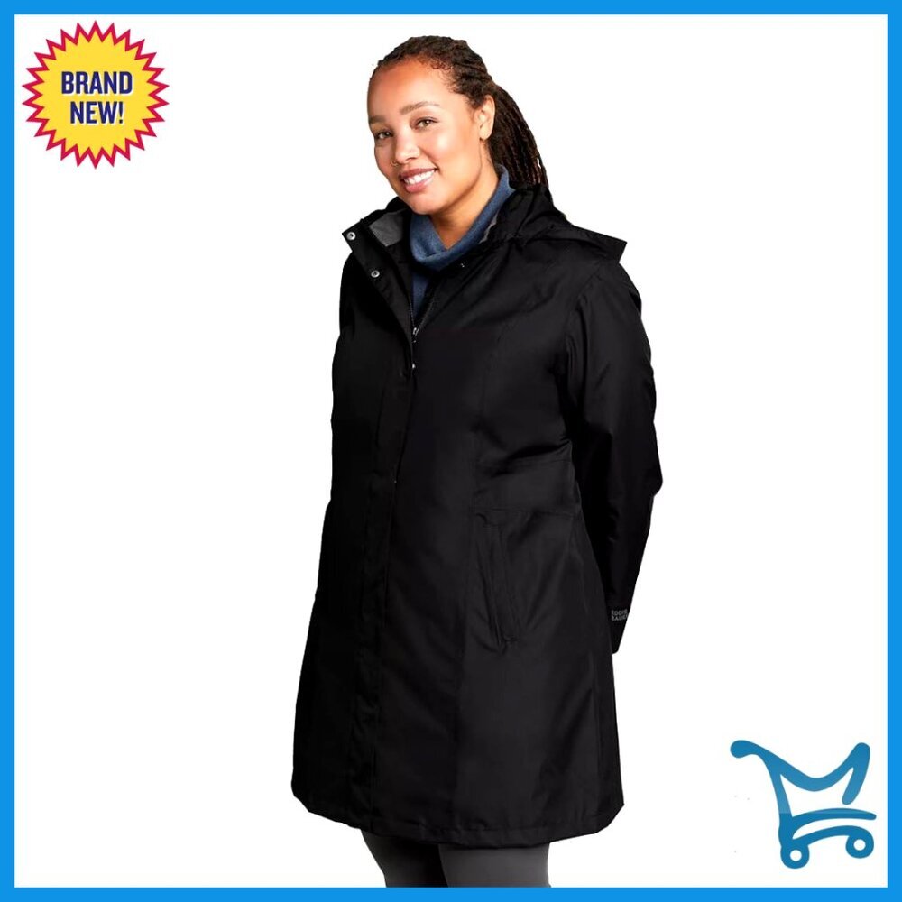 Waterproof Trench Coat with Adjustable Hood, Slim Fit